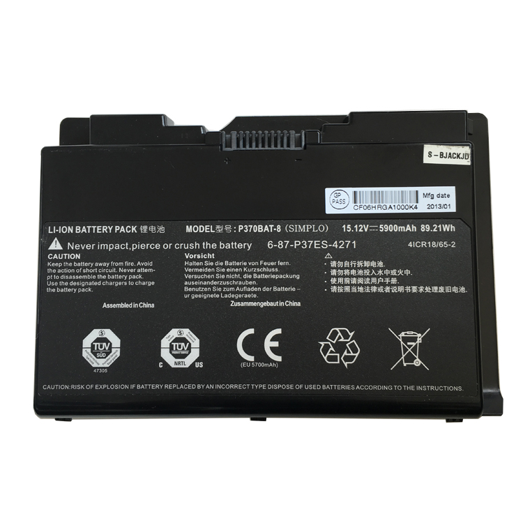 clevo X900 battery