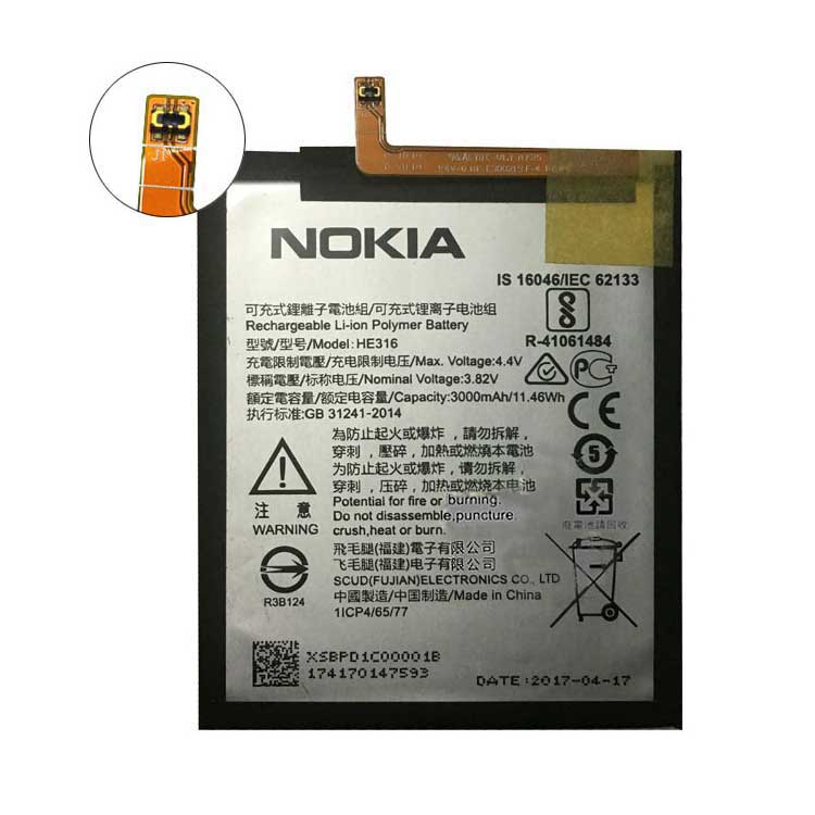 Nokia 6 Nokia6 TA-1000 battery